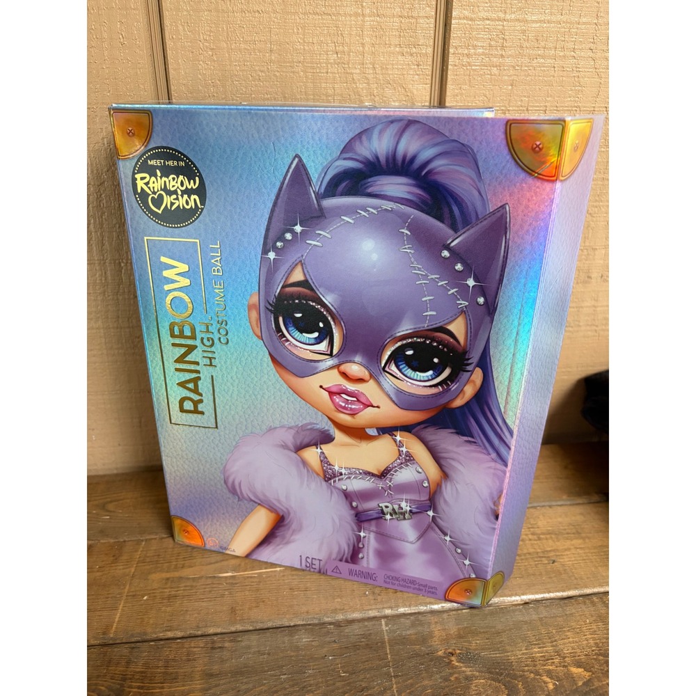 Rainbow High Costume Ball Violet Willow Purple Cat Doll Rainbow Vision MGA New